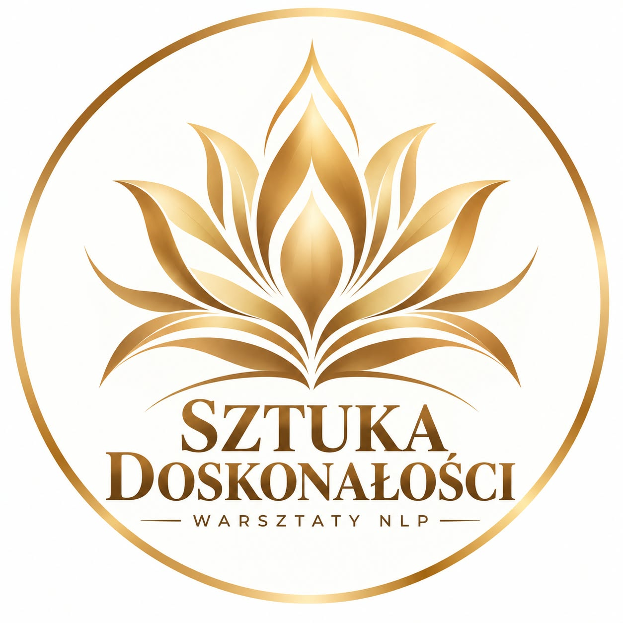 Złote logo Sztuka Doskonałości – Warsztaty NLP
